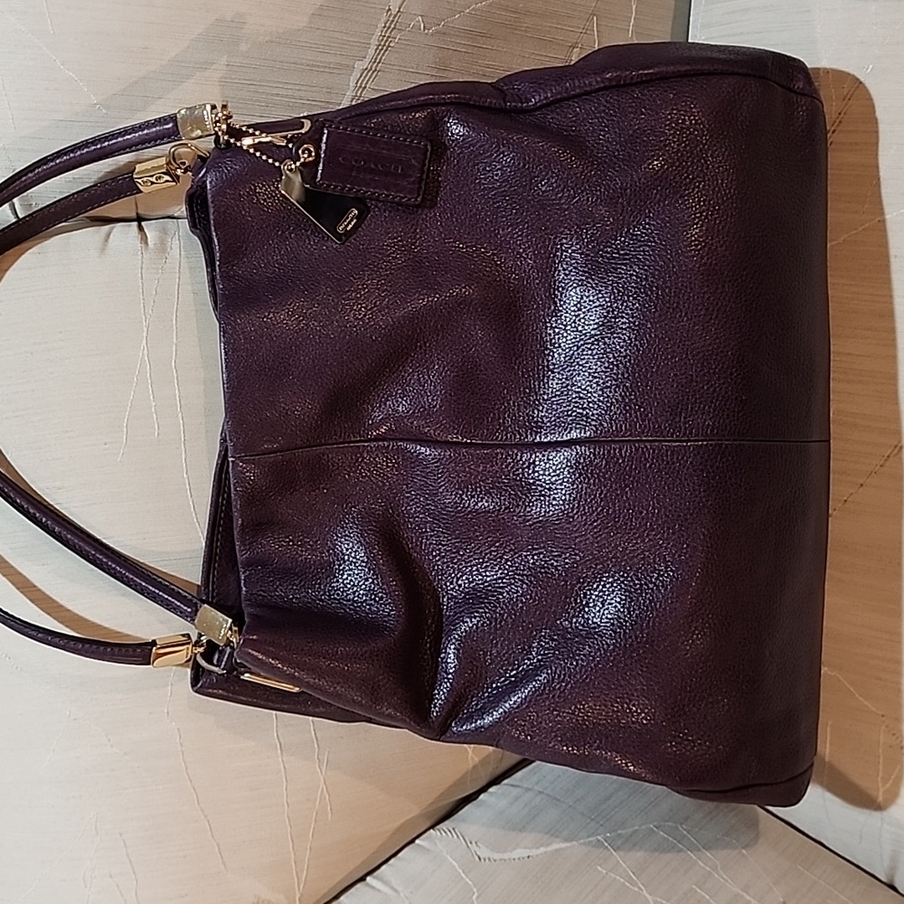Coach Purple Leather Women's Bag
